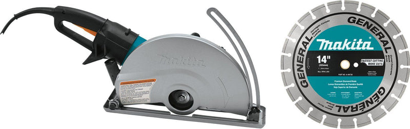 Makita (4114X) 14" SJS™ Electric Angle Cutter, with 14" Diamond Blade (Factory Reconditioned) - Pacific Power Tools