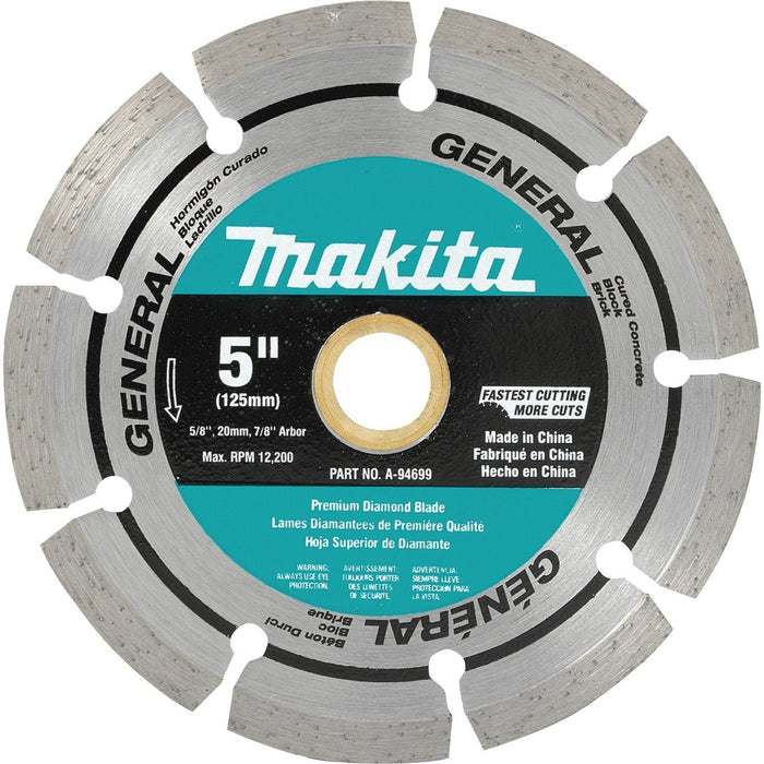 Makita | 5" Diamond Blade, Segmented, General Purpose - Pacific Power Tools