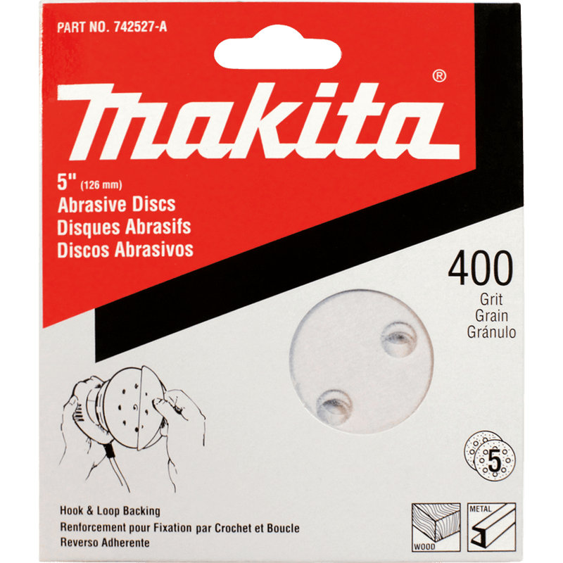 Makita 5" Round Abrasive Disc, Hook & Loop - Pacific Power Tools