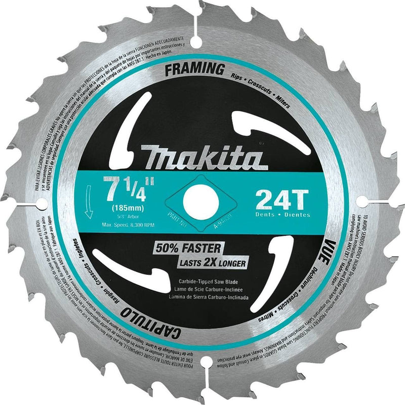 Makita | 7-1/4" 24T Carbide-Tipped Circular Saw Blade - Pacific Power Tools