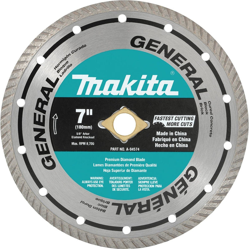 Makita | 7" Diamond Blade, Turbo, General Purpose - Pacific Power Tools