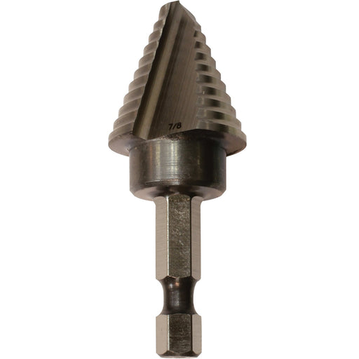 Makita (711496 - A) 1/4" - 7/8" H.S.S. Step Drill Bit, 1/4" Hex Shank - Pacific Power Tools