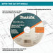 Makita (724117 - A) 6" x 7/8" x 1/16" Super Thin Cut - off Wheel, Metal - Pacific Power Tools