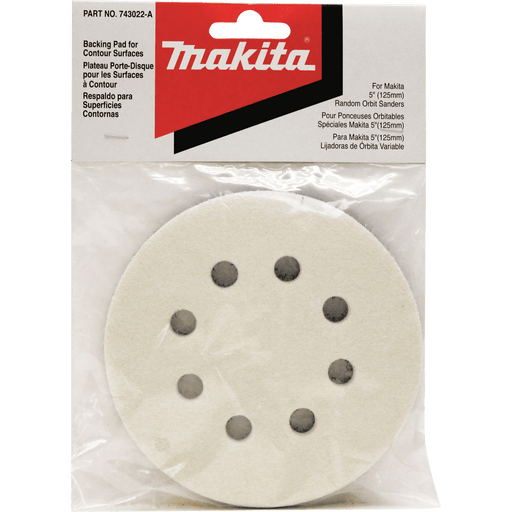 Makita (743022 - A) 5" Round Backing Pad, Hook & Loop - Pacific Power Tools