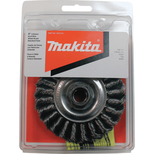 Makita (743212 - A) 4" Knot Twist Wire Wheel, 5/8"‑11 - Pacific Power Tools