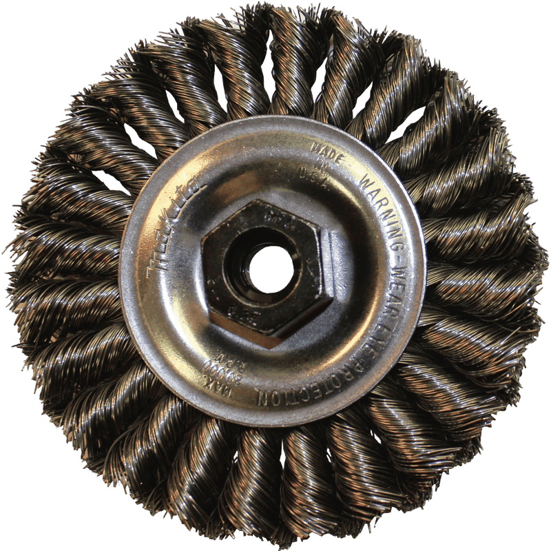 Makita (743212 - A) 4" Knot Twist Wire Wheel, 5/8"‑11 - Pacific Power Tools