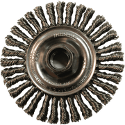 Makita (743213 - B) 4" Stringer Bead Twist Wire Wheel, Stainless, 5/8"‑11 - Pacific Power Tools