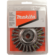 Makita (743214 - A) 4" Knot Cable Twist Wire Wheel, Stainless, 5/8"‑11 - Pacific Power Tools