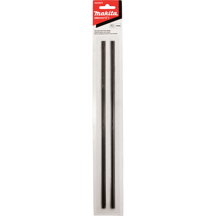 Makita (793346 - 8) 12" Planer Blade, Double Edged High Speed Steel, 2/pk, 2012NB - Pacific Power Tools
