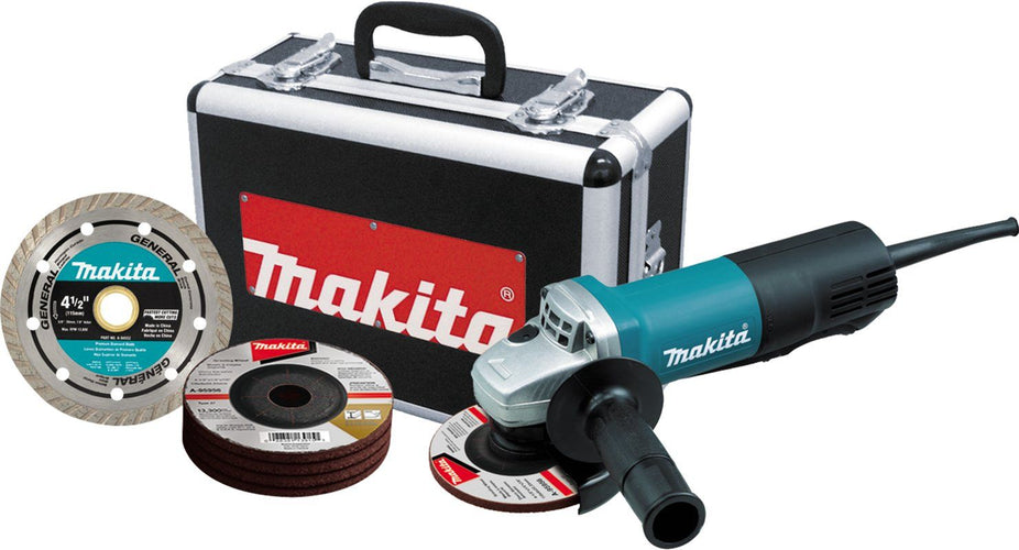 Makita (9557PBX1) 4-1/2" Paddle Switch Cut-Off/Angle Grinder with Aluminum Case - Pacific Power Tools