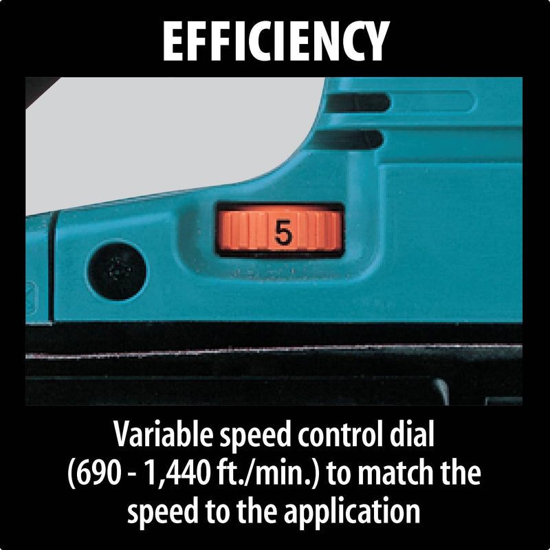 Makita (9903 - R) 3" x 21" Belt Sander, 8.8 AMP, var. spd. (Factory Reconditioned) - Pacific Power Tools