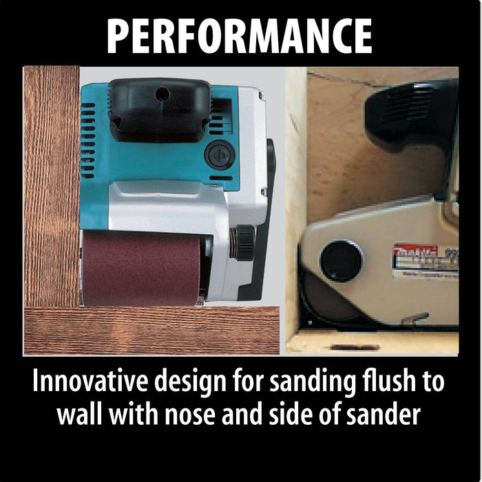 Makita (9903 - R) 3" x 21" Belt Sander, 8.8 AMP, var. spd. (Factory Reconditioned) - Pacific Power Tools