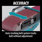 Makita (9903 - R) 3" x 21" Belt Sander, 8.8 AMP, var. spd. (Factory Reconditioned) - Pacific Power Tools