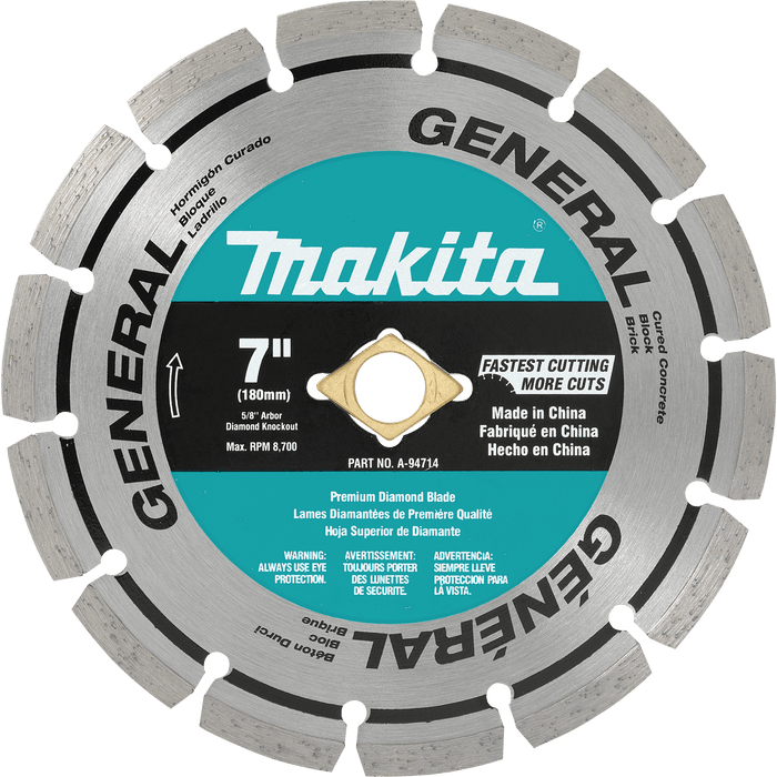 Makita (A - 94714) 7" Diamond Blade, Segmented, General Purpose - Pacific Power Tools