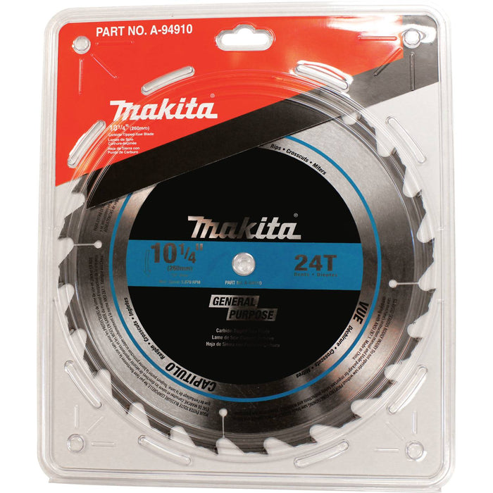 Makita (A - 94910) 10 - 1/4" 24T Carbide - Tipped Circular Saw Blade, Framing, 5104 - Pacific Power Tools
