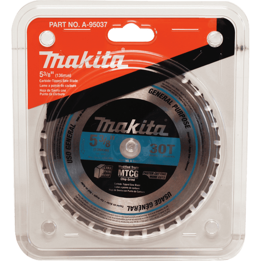 Makita (A - 95037) 5 - 3/8" 30T Carbide - Tipped Saw Blade, Metal/General Purpose - Pacific Power Tools