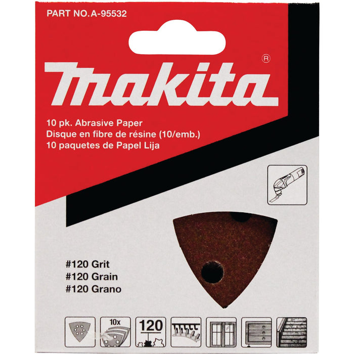 Makita (A - 95532) Oscillating Multi - Tool Sandpaper, 120 Grit, 10/pk - Pacific Power Tools