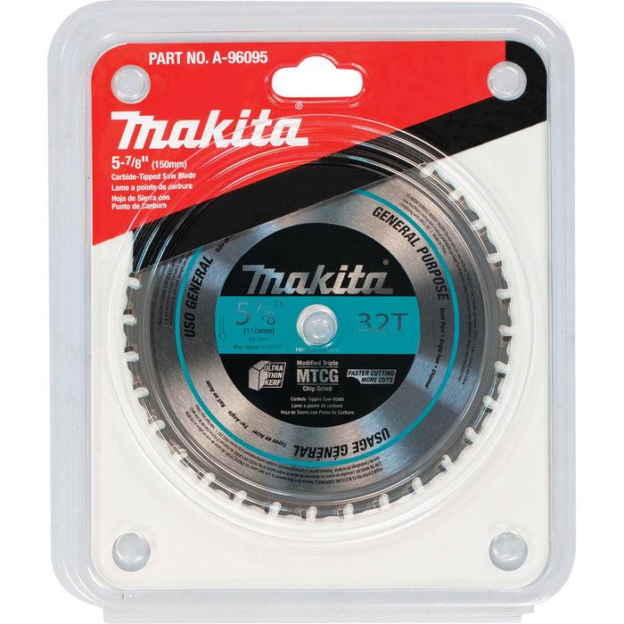 Makita (A - 96095) 5 - 7/8" 32T Carbide - Tipped Saw Blade, Metal/General Purpose - Pacific Power Tools