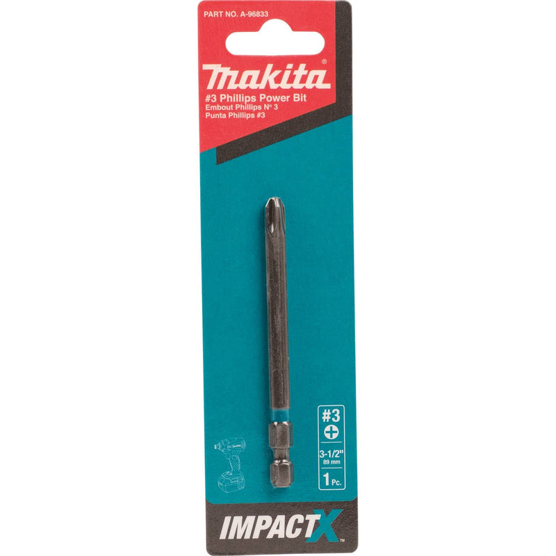 Makita (A - 96833) ImpactX™ 3 Phillips 3‑1/2″ Power Bit - Pacific Power Tools