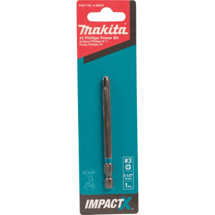 Makita (A - 96833) ImpactX™ 3 Phillips 3‑1/2″ Power Bit - Pacific Power Tools