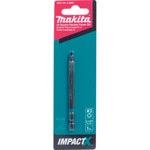 Makita (A - 96861) ImpactX™ 3 Square Recess 3‑1/2″ Power Bit - Pacific Power Tools