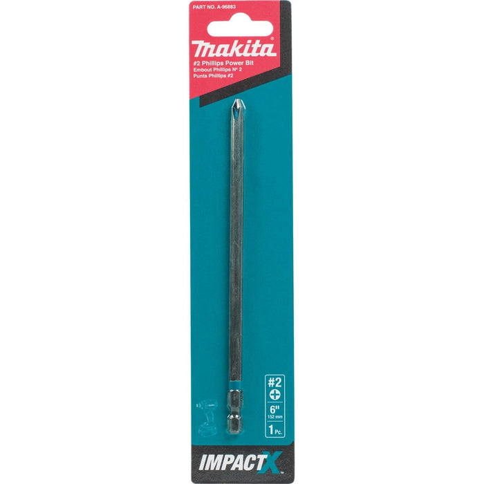 Makita (A - 96883) ImpactX™ 2 Phillips 6″ Power Bit - Pacific Power Tools