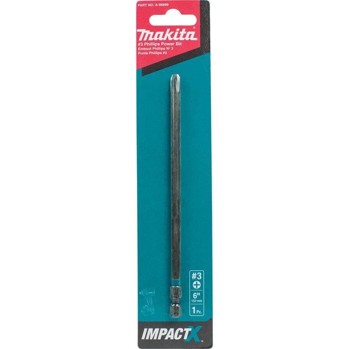 Makita (A - 96899) ImpactX™ 3 Phillips 6″ Power Bit - Pacific Power Tools