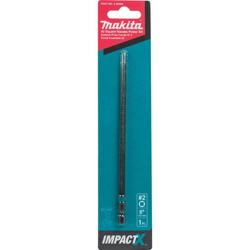 Makita (A - 96908) ImpactX™ 2 Square Recess 6″ Power Bit - Pacific Power Tools