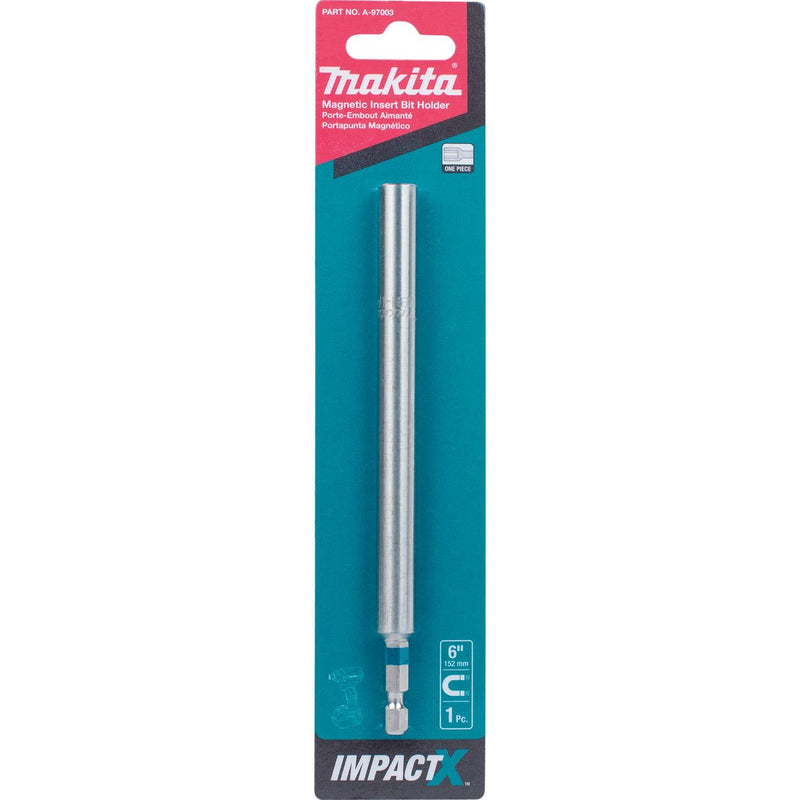 Makita (A - 97003) ImpactX™ 6" One Piece Magnetic Insert Bit Holder - Pacific Power Tools