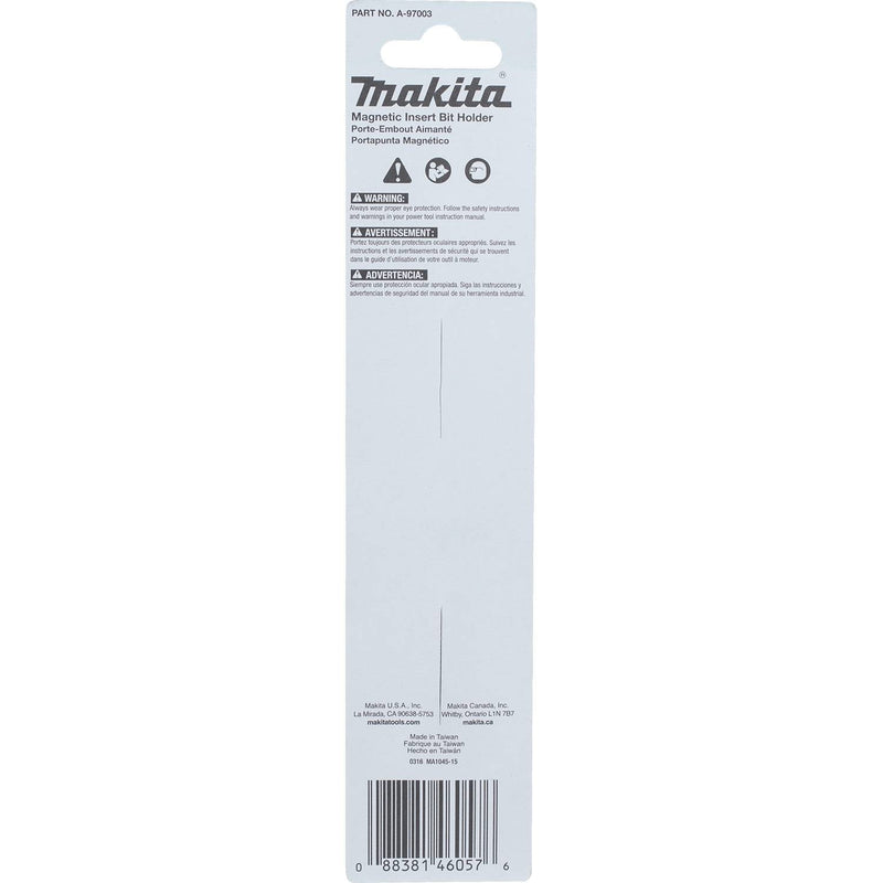 Makita (A - 97003) ImpactX™ 6" One Piece Magnetic Insert Bit Holder - Pacific Power Tools