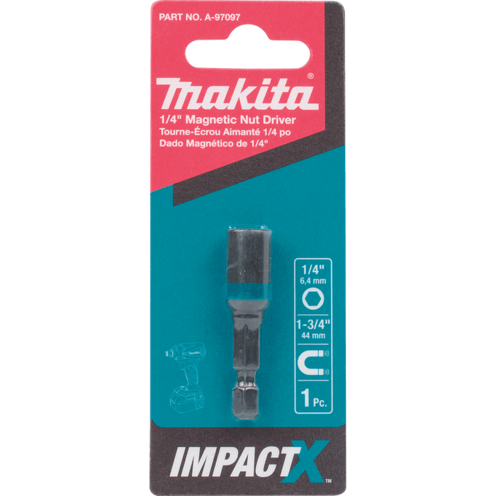 Makita (A - 97097) ImpactX 1/4" Magnetic Nut Driver - Pacific Power Tools