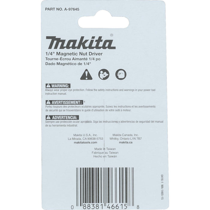 Makita (A - 97645) ImpactX 1/4 in. Magnetic Nut Driver (3 - Pack) - Pacific Power Tools