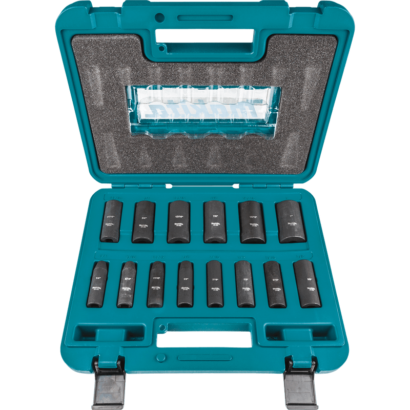 Makita (A - 99655) 14 Pc. 3/8" Drive Deep Well SAE Impact Socket Set - Pacific Power Tools