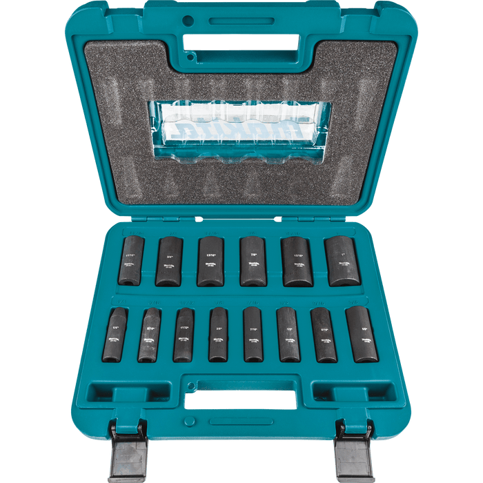 Makita (A - 99655) 14 Pc. 3/8" Drive Deep Well SAE Impact Socket Set - Pacific Power Tools