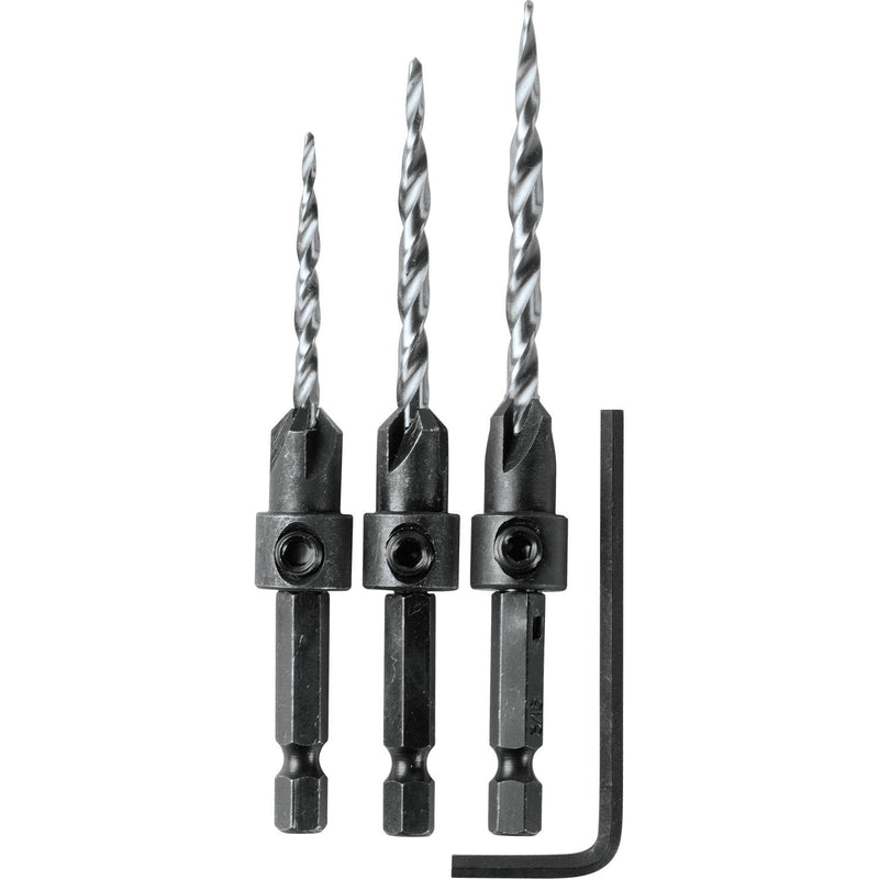 Makita (A - 99661) 3 Pc. Countersink with Drill Bit Set with Hex Wrench - Pacific Power Tools
