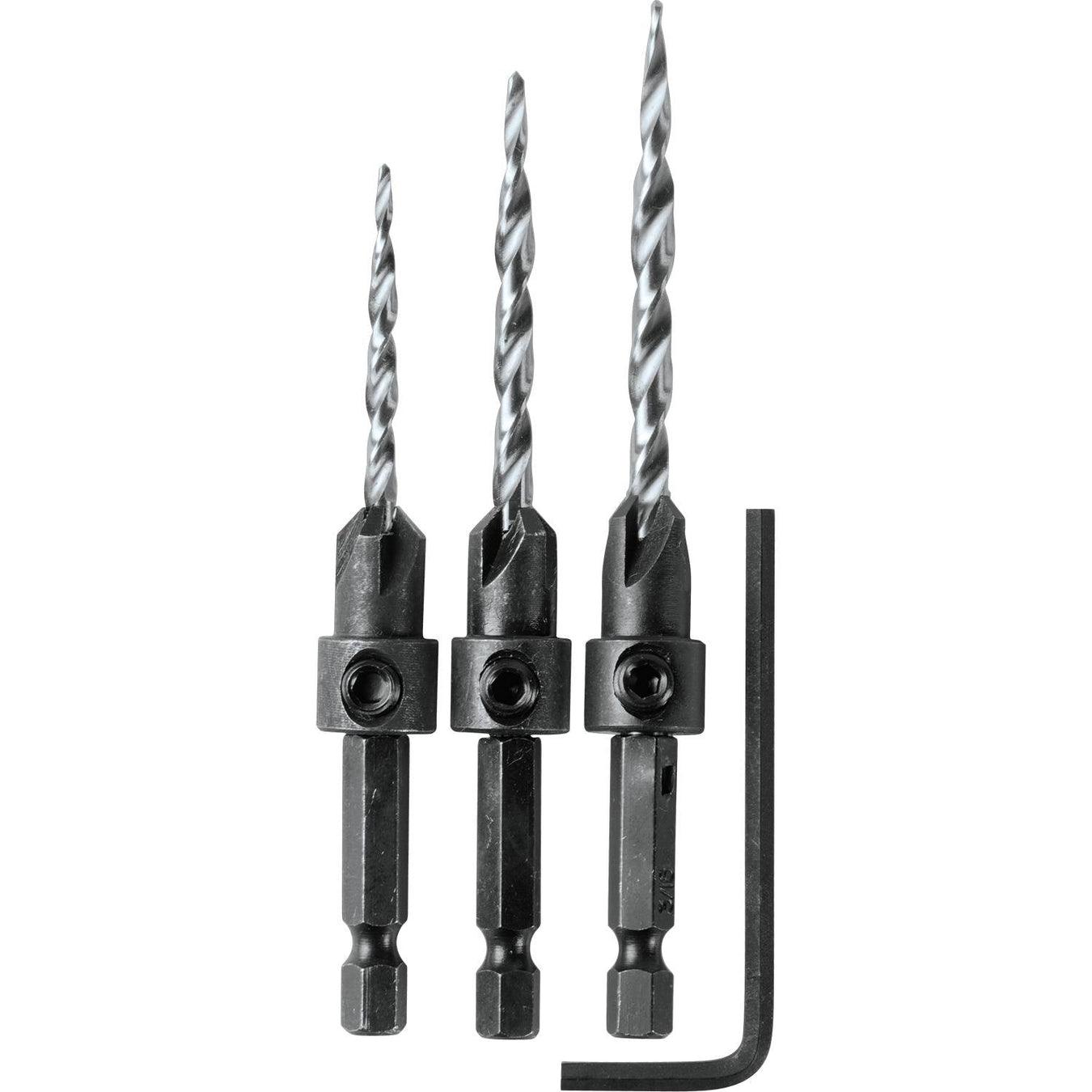Makita (A - 99661) 3 Pc. Countersink with Drill Bit Set with Hex Wrench - Pacific Power Tools