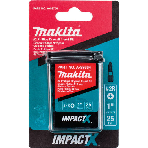 Makita (A - 99764) ImpactX™ 2 Phillips Drywall 1″ Insert Bit, 25/pk - Pacific Power Tools