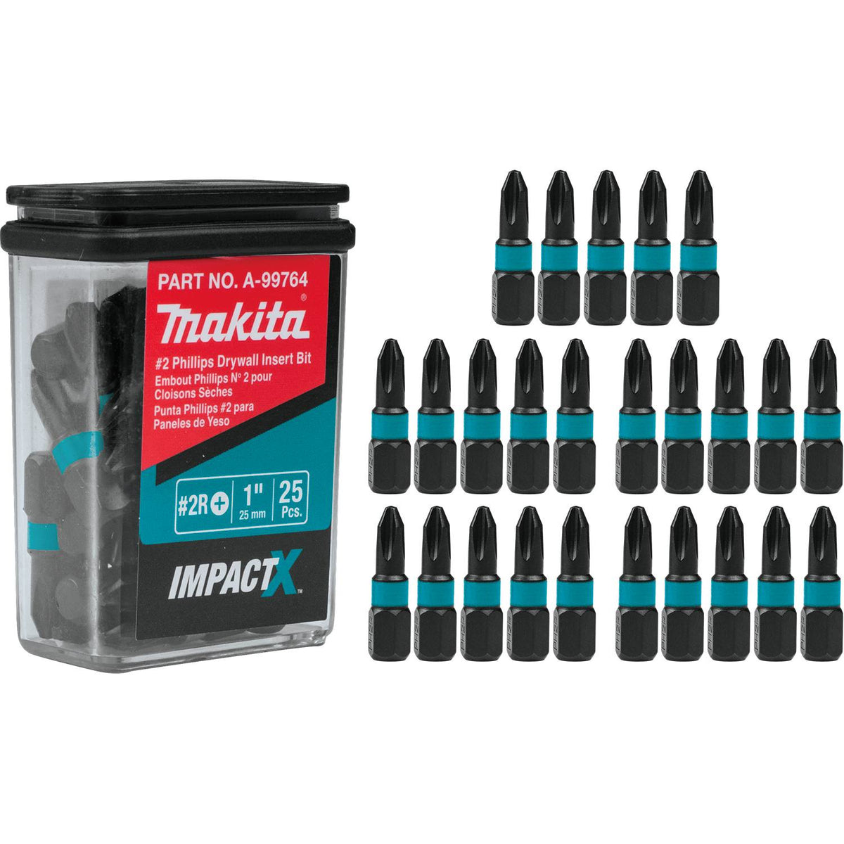 Makita ImpactX™ #2 Phillips Drywall 1″ Insert Bit, 25/pk — Pacific