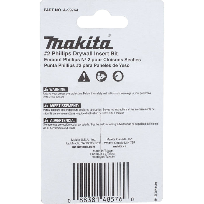 Makita (A - 99764) ImpactX™ 2 Phillips Drywall 1″ Insert Bit, 25/pk - Pacific Power Tools