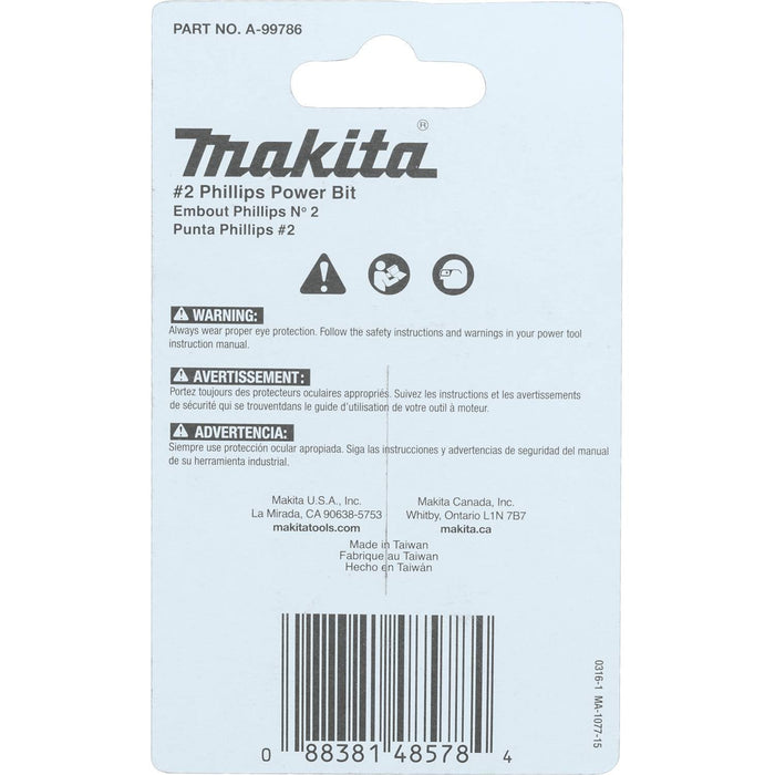 Makita (A - 99786) ImpactX™ 2 Phillips 2″ Power Bit, 15/pk - Pacific Power Tools