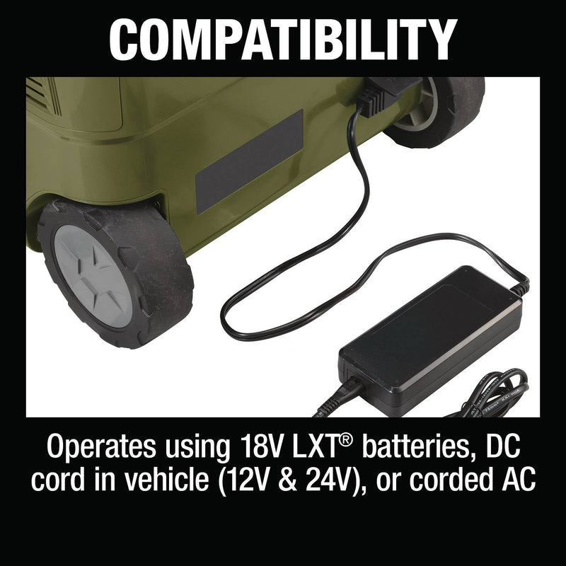 Makita (ADCW180Z) Outdoor Adventure® 18V X2 LXT®, 12V/24V DC Auto, and AC Cooler/Warmer (Tool Only) - Pacific Power Tools