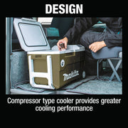 Makita (ADCW180Z) Outdoor Adventure® 18V X2 LXT®, 12V/24V DC Auto, and AC Cooler/Warmer (Tool Only) - Pacific Power Tools