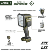 Makita (ADML812) Outdoor Adventure® 18V LXT® L.E.D. Flashlight/Spotlight (Light Only) - Pacific Power Tools