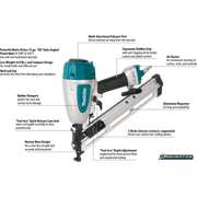 Makita (AF635) 2 - 1/2" Angled Finish Nailer, 34⁰, 15 Gauge - Pacific Power Tools