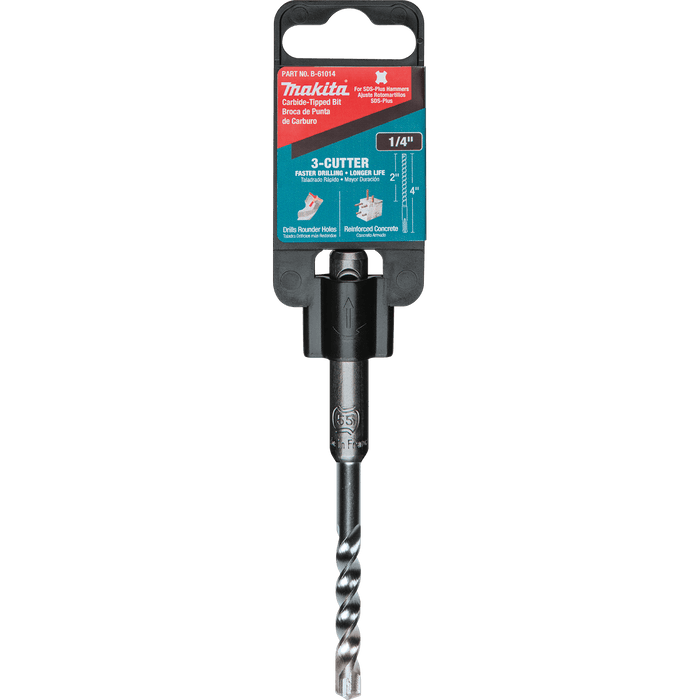 Makita (B - 61014) 1/4" x 4" SDS - PLUS Bit, 3 - Cutter - Pacific Power Tools