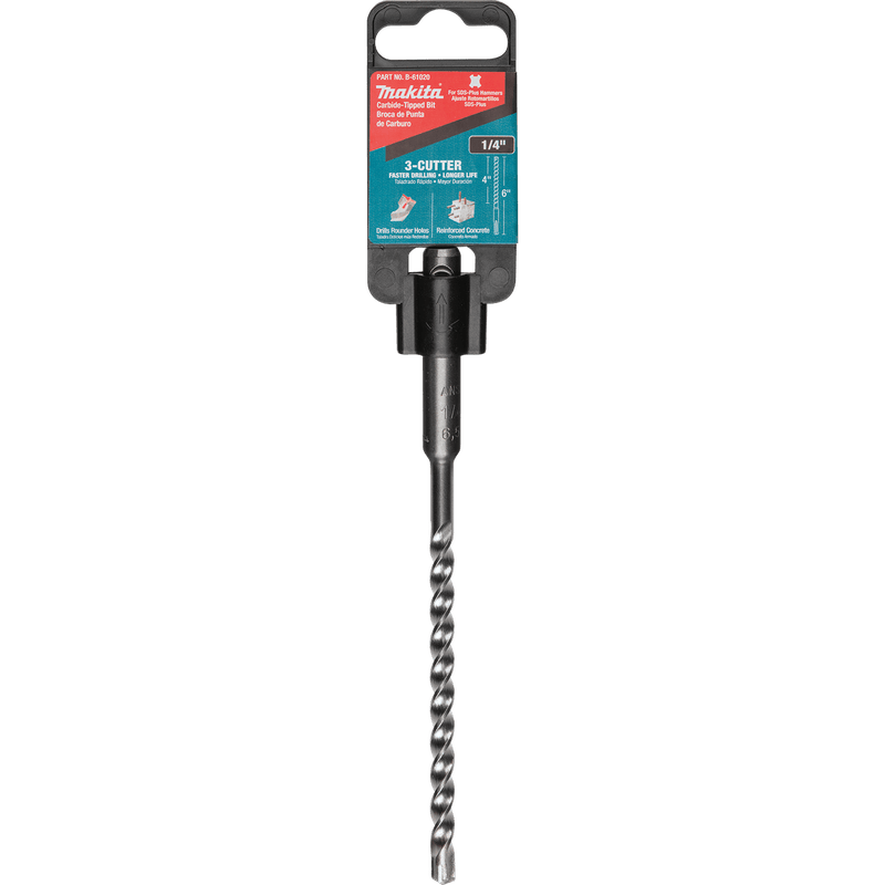 Makita (B - 61020) 1/4" x 6" SDS - PLUS Bit, 3 - Cutter - Pacific Power Tools
