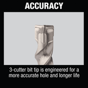 Makita (B - 68688) 1/2" x 1 - 11/16" x 5" SDS - PLUS Stop Bit, 3 - Cutter - Pacific Power Tools