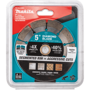 Makita 5-inch Diamond Blade, Segmented, General Purpose for concrete, block, brick and pavers (B-69618)