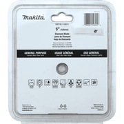 Makita 5" Diamond Blade, Segmented, General Purpose for concrete, block, brick and pavers.