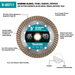 Makita (B - 69711) 5" Diamond Blade, Turbo, General Purpose - Pacific Power Tools